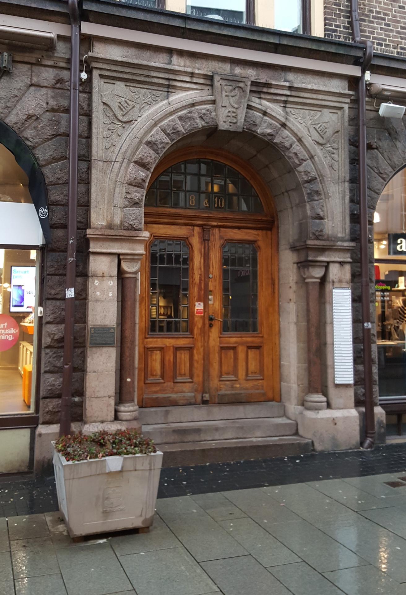 Ingången till JC Psykologmottagning AB på Kullagatan 8 i Helsingborg